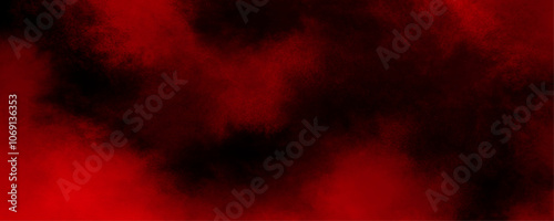 Decorative red panoramic background texture. Red realistic fog or mist brush effect smoke vape texture overlays vector cloud. Abstract smoke exploding cumulus clouds	
