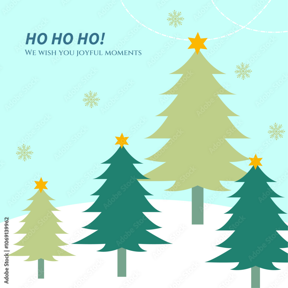 Obraz premium Charming Christmas Card With Festive Decor. Capturing the essence of holiday joy and celebration