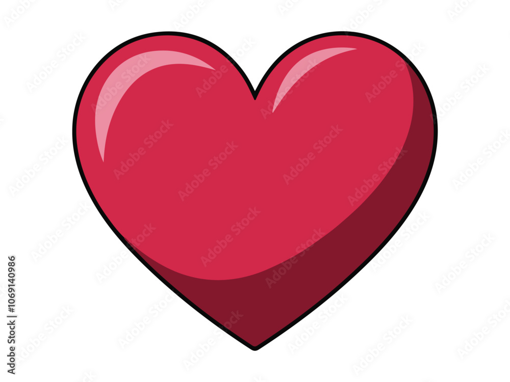 heart shape love icon for emotion and red heart illustration to show love and devotion icon in red color heart vector illustration in white background. Modern Heart Icon in Bold Red Design Vector heart shape love icon for emotion and red heart illustration to show love and devotion icon in red color heart vector illustration in white background. Modern Heart Icon in Bold Red Design Vector