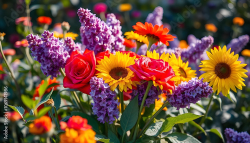 colorful flowers in the garden