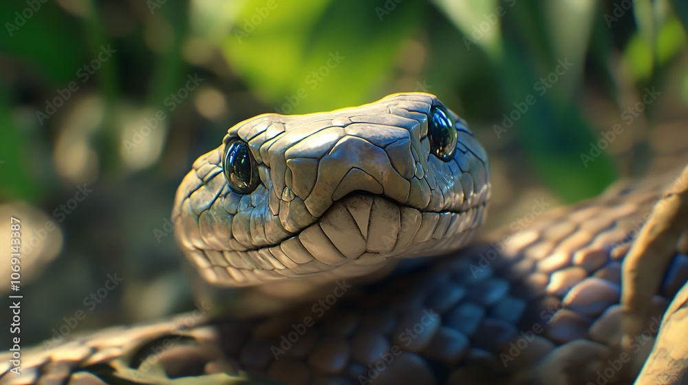 Fascinating close up of snake showcasing intricate scales in nature image Fascinating close up of snake showcasing intricate scales in nature image