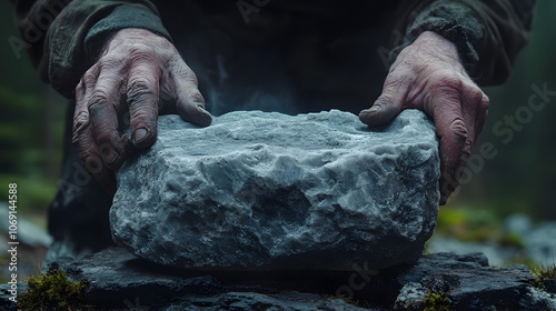 Passionate Stone Sculpting Outdoors: The Harmonious Relationship Between Nature and Artistry