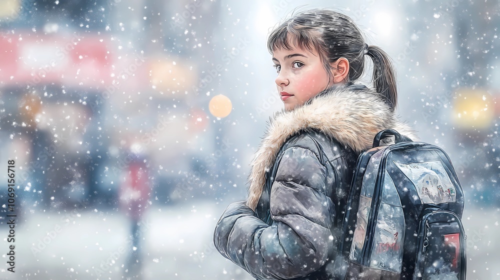 Children enjoying wintertime in cozy outfits, capturing seasonal joy and warmth.