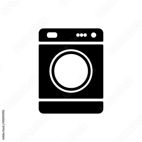 Washer simple icon vector. Flat design. White background