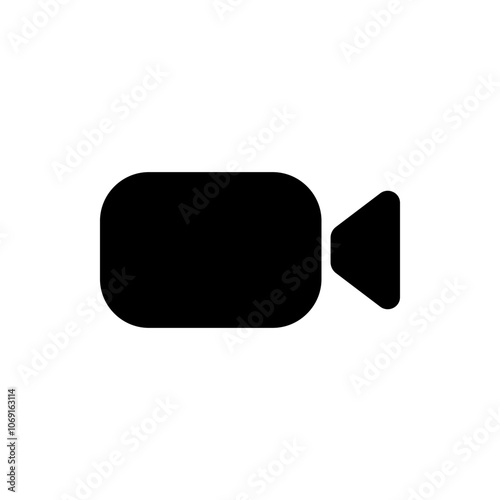Camera simple icon vector. Flat design. White background