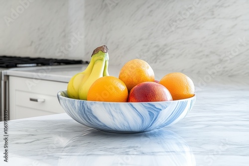 Blue and White Bowl with Fr...