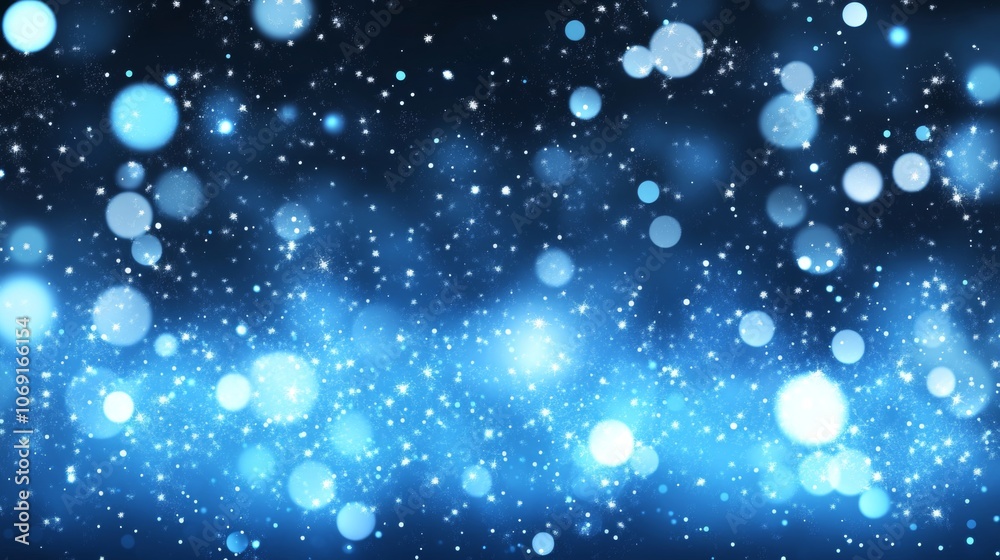 Blue Abstract Defocused Sparkling Particles And Glowing Stars Bokeh Background Illustration Blue Abstract Defocused Sparkling Particles And Glowing Stars Bokeh Background Illustration