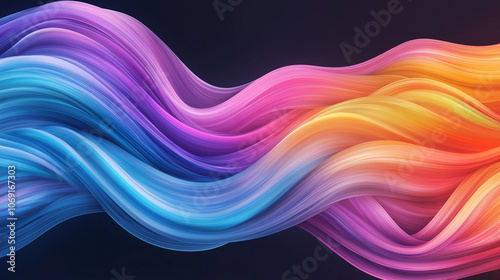 Abstract Swirling Colors: A captivating abstract image with flowing, swirling colors in vibrant shades of blue, purple, pink, yellow, and orange. The colors seem to dance and blend together.