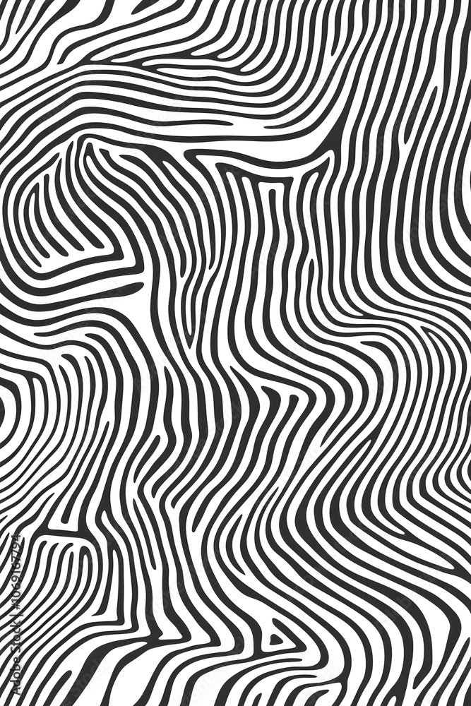 Minimalistic Black and White Line Pattern