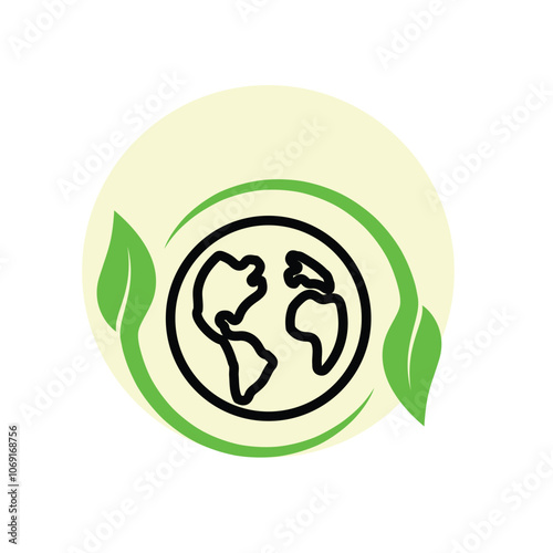 sustainable icon. with reuse, recycle, renewal for carbon reduction, net zero, green energy, eco friendly concept. mixed design style. vector illustration