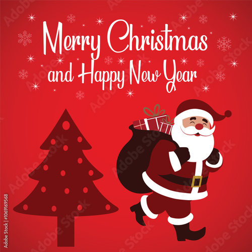 a santa clause carrying a sack of presents