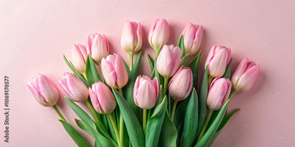 Pink Tulips Bouquet on Pink Background, Floral Arrangement, Spring Flowers, Pink, Tulips Pink Tulips Bouquet on Pink Background, Floral Arrangement, Spring Flowers, Pink, Tulips