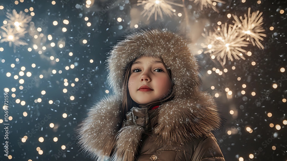 Youngsters bundled up in cozy attire, experiencing winter’s magic, with frosty air, snowflakes, and playful interactions bringing joy to life