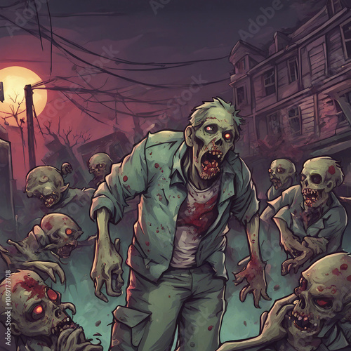 zombie game background illustration photo