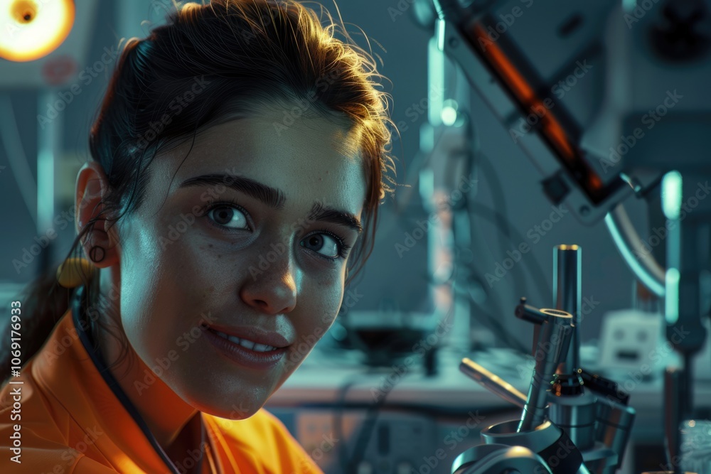 Smile technician engineer women in factory Smile technician engineer women in factory