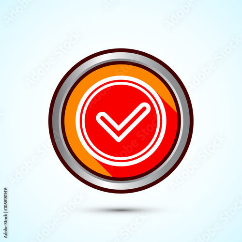 Free Download Warranty icon design, Warranty badge, Approval icon sign, Orange Shadow Button Design - GFXLoad