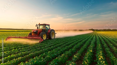 farmer working on a tractor in the field.