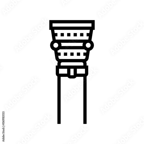 column byzantine line icon vector. column byzantine sign. isolated contour symbol black illustration