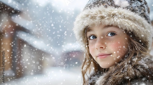 Children enjoying wintertime in cozy outfits, capturing seasonal joy and warmth.