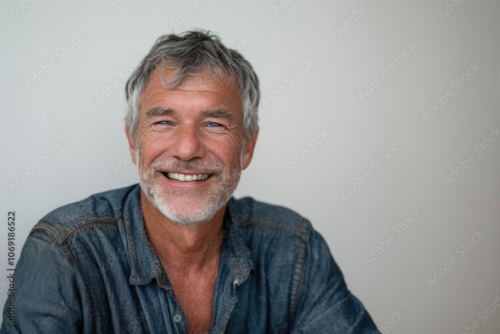 Happy older man portrait isolated on white background. Happy older man portrait isolated on white background.