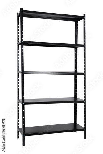 steel shelf isolated on white