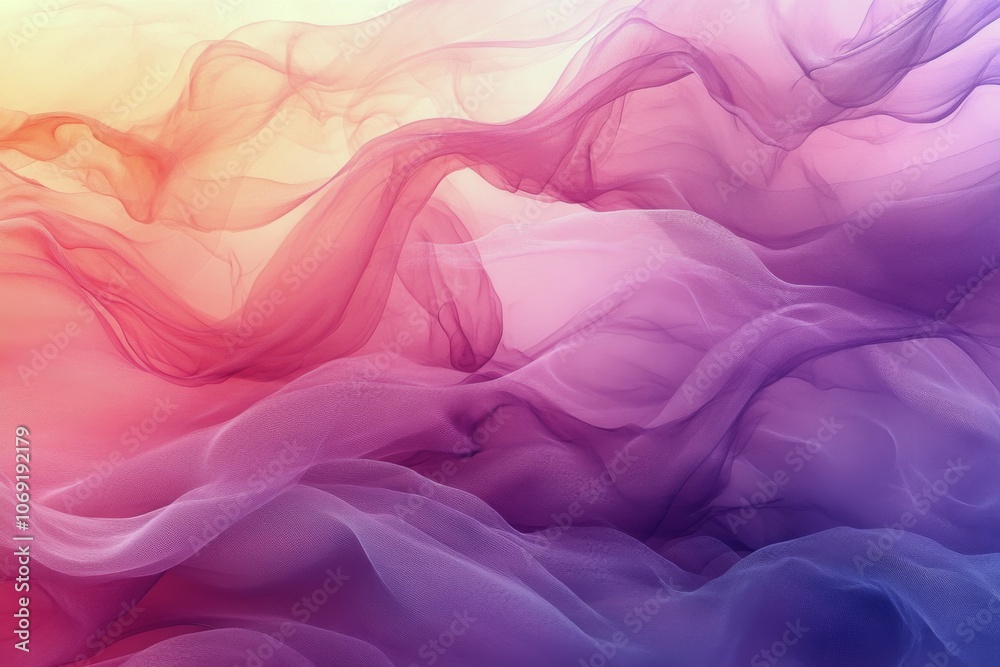 Soft, flowing fabric in shades of pink and purple creating an elegant abstract design around folds Soft, flowing fabric in shades of pink and purple creating an elegant abstract design around folds