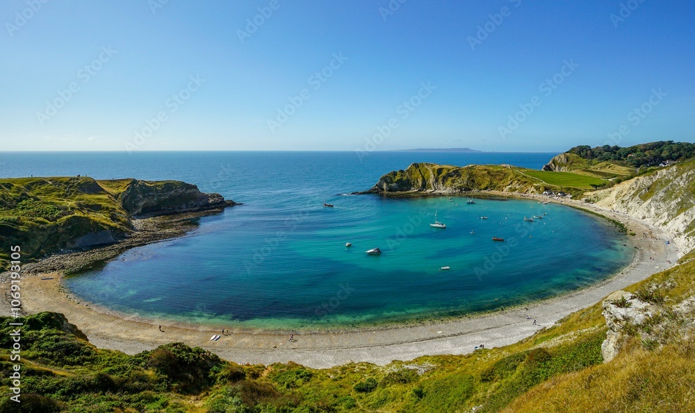 Obraz premium Ocean View Lulworth Cove, Dorset
