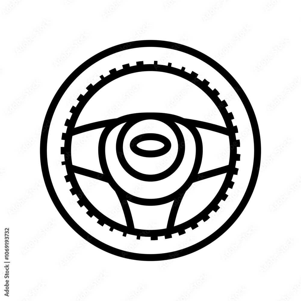 steering wheel cover accessory line icon vector. steering wheel cover accessory sign. isolated contour symbol black illustration steering wheel cover accessory line icon vector. steering wheel cover accessory sign. isolated contour symbol black illustration