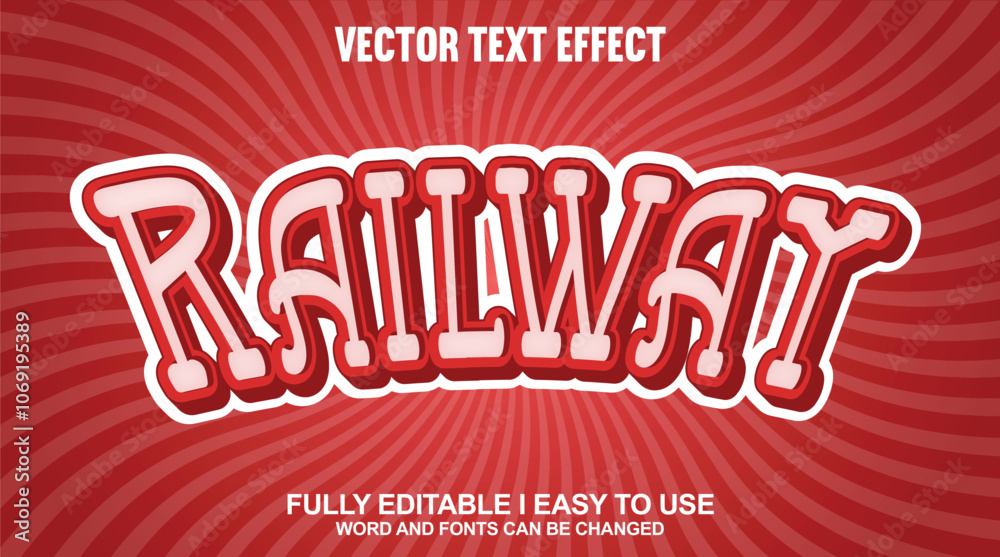 Fully Editable 3D Vector Text Effect Fully Editable 3D Vector Text Effect