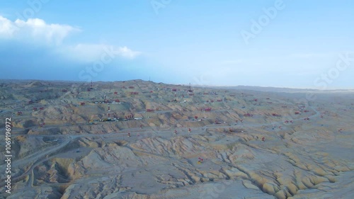  Industrial PetroChina Qinghai Oilfield Big View 4K Aerial Video photo