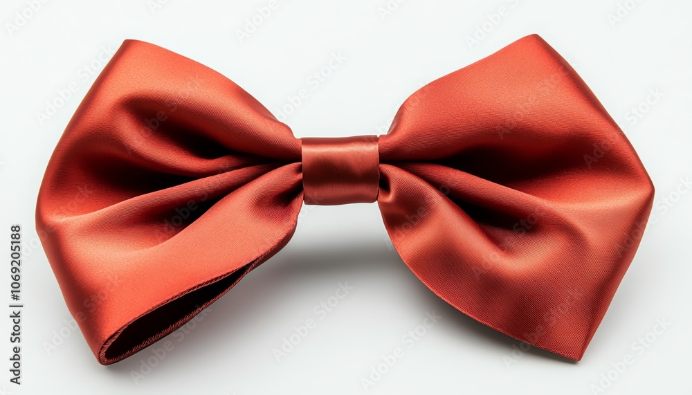 Elegant red satin bow with a smooth finish, perfect for gifts, fashion accessories, or decorating special occasions.