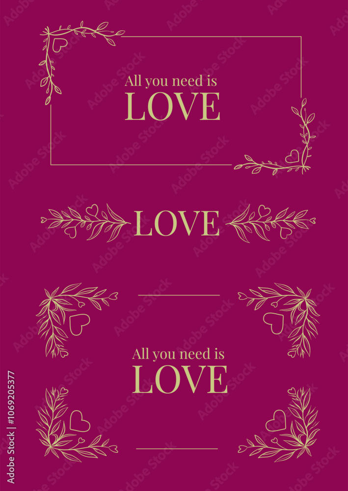 Decorative design elements, heart, valentine's day, corners for decoration, frames, greeting cards. Hand drawn vector Decorative design elements, heart, valentine's day, corners for decoration, frames, greeting cards. Hand drawn vector