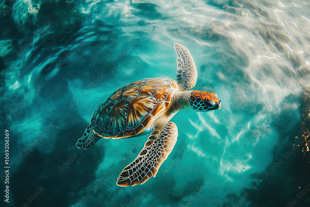 Obraz premium green sea turtle