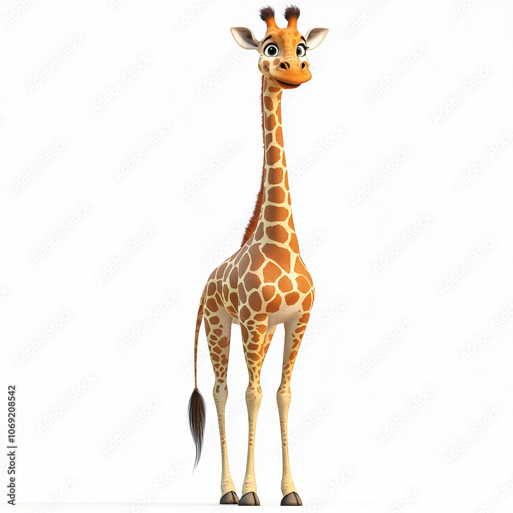 Obraz premium giraffe on white