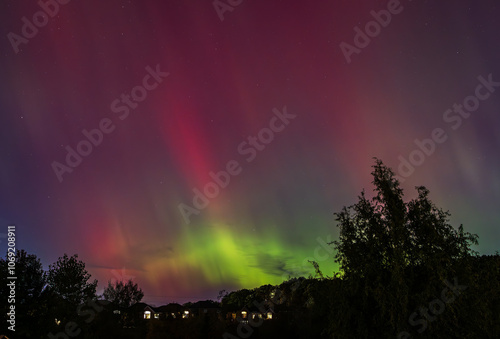 Nothern Lights in Hamilton park, Ancaster, Soutthern Ontario, Canada