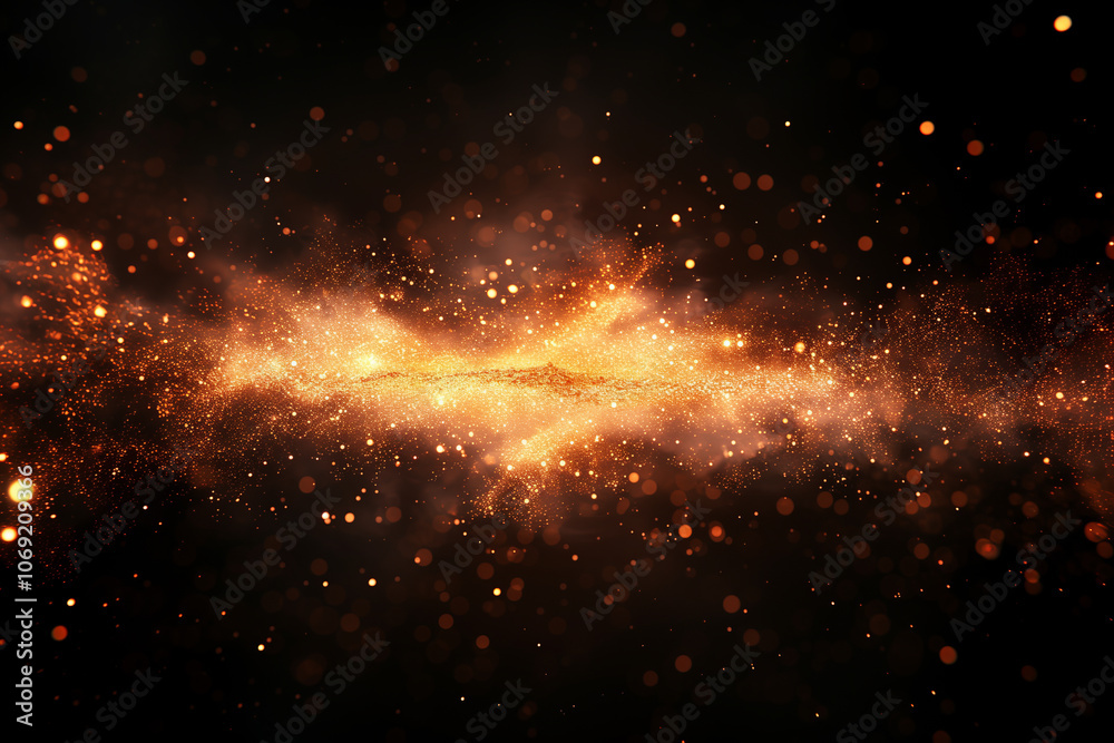 Light of fireworks with sparks and lights on black background, starry sky lights Light of fireworks with sparks and lights on black background, starry sky lights