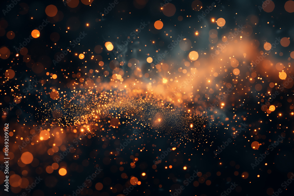 Light of fireworks with sparks and lights on black background, starry sky lights Light of fireworks with sparks and lights on black background, starry sky lights