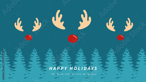 Festive Christmas With Joyful Holiday Message Card