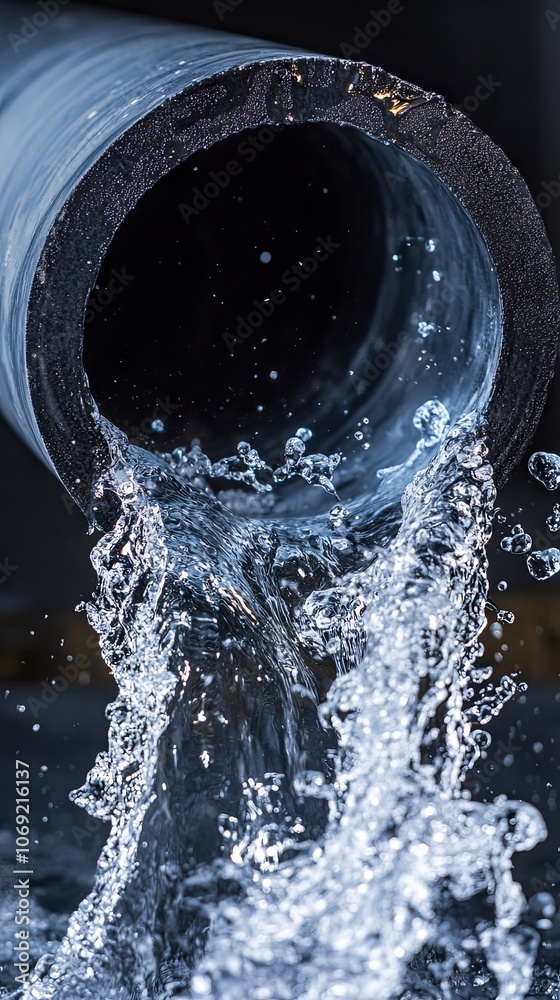Water Flowing From Pipe - Abstract Water Texture Photography Water Flowing From Pipe - Abstract Water Texture Photography