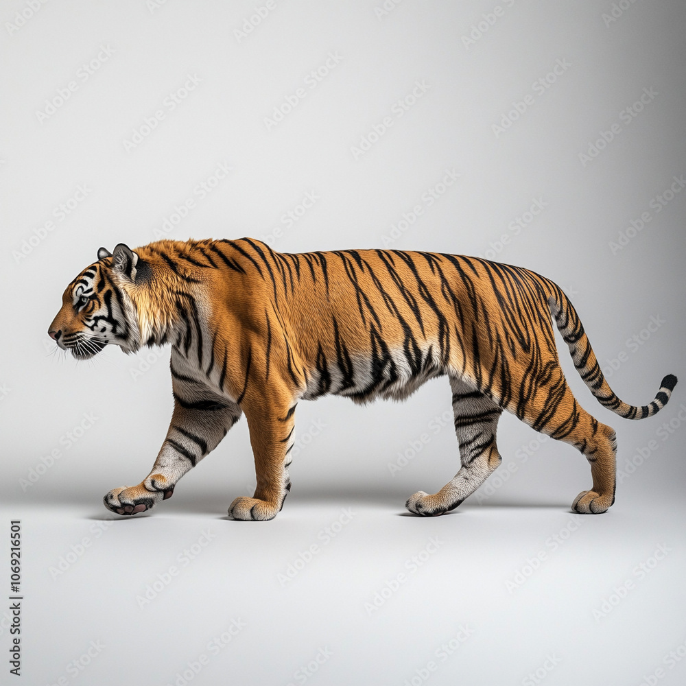 Obraz premium tiger on white