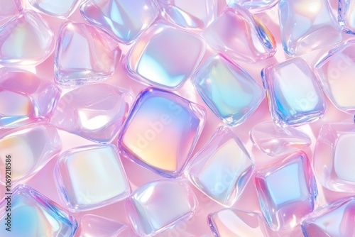 Iridescent pearl sheen background with soft pastel colors creating a dreamy, elegant atmosphere