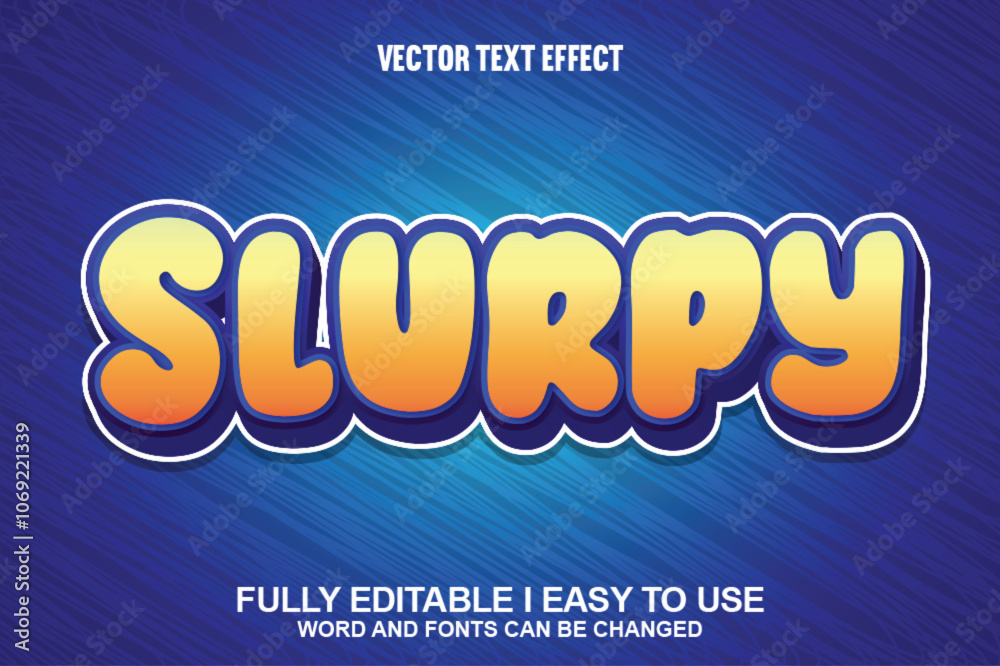 Fully Editable 3D Vector Text Effect Fully Editable 3D Vector Text Effect