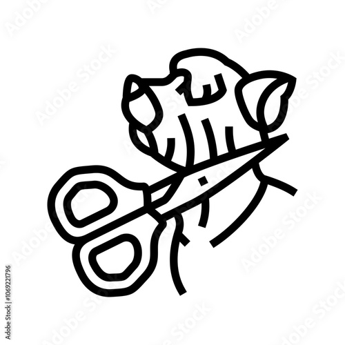 grooming dog line icon vector. grooming dog sign. isolated contour symbol black illustration