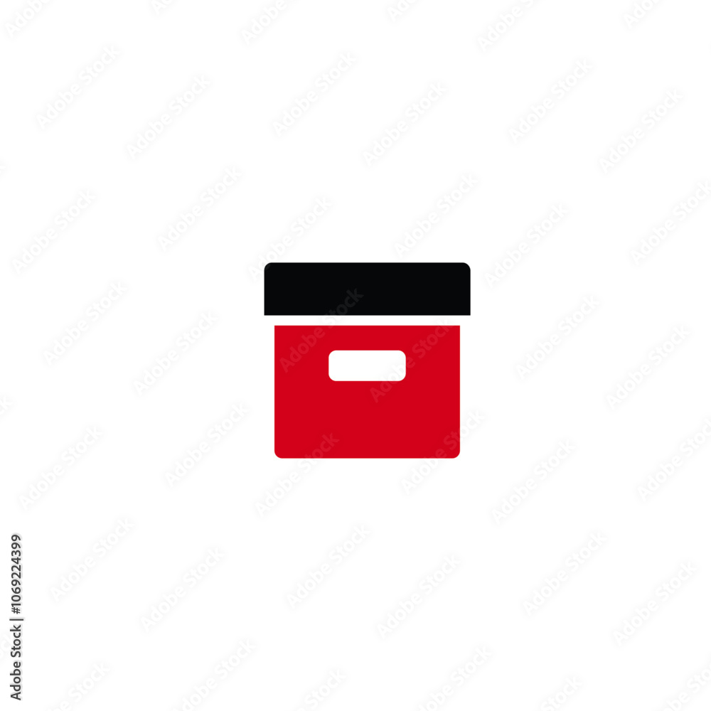 Box icon flat vector design Box icon flat vector design