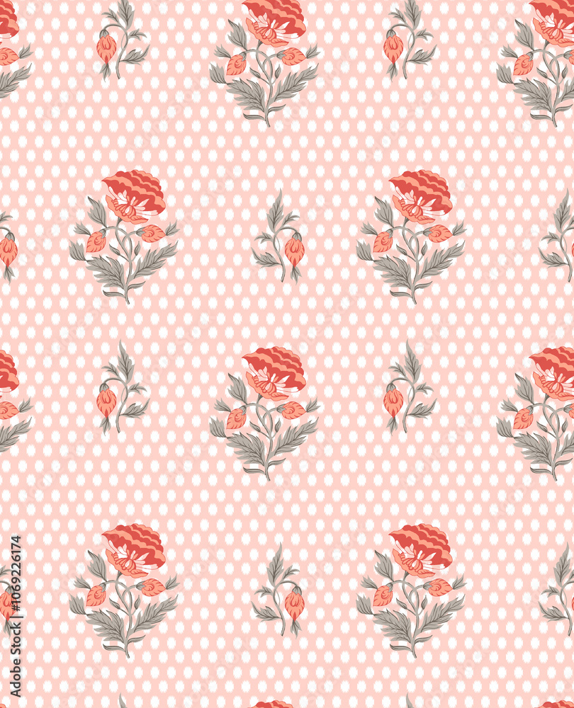 seamless beautiful wallpaper cards all over design floral leaf vintage ornament Victorian ethnic geometric print paisley