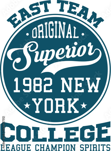 New York college vector label and print design for t-shirt Basketball graphic College Brooklyn typography Vector illustration