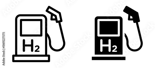 Hydrogen fuel pump icon