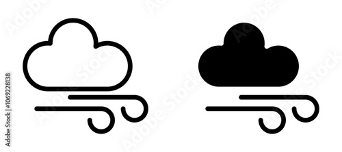 Wind clouds icon