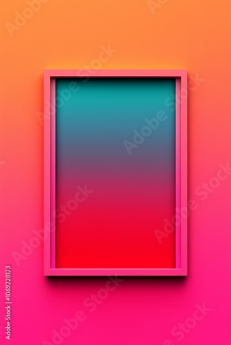 Obraz na płótnie A stunning and vibrant gradient frame showcasing an eyecatching color transition background w salonie