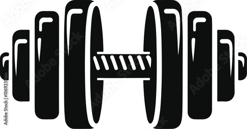 Dumble icon  for exercise, Gym dumble vector illustration